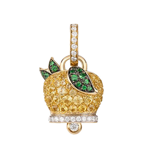 Chantecler Capri "Campanelle" Sapphire, Tsavorite & Diamond Lemon Pendant