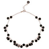 Chantecler Capri "Paillettes" Black Enamel 18kt Pink Gold and Diamond Choker Necklace