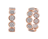 Chantecler Capri "Paillettes" 18kt Pink Gold Diamond Hoop Earrings
