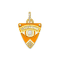 Buddha Mama Diamond  & Clementine Guitar Pick Pendant in 20kt Yellow Gold
