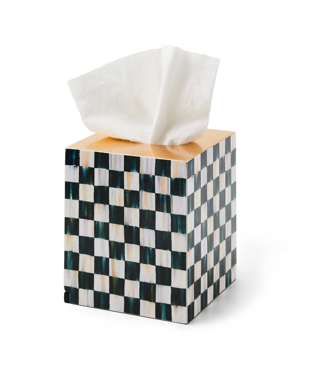 Courtly Check Lacquer Boutique Tissue Box Cover