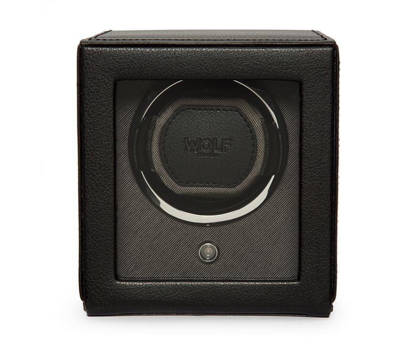 Wolf 1834 Cub Black Single Watch Winder With Cover