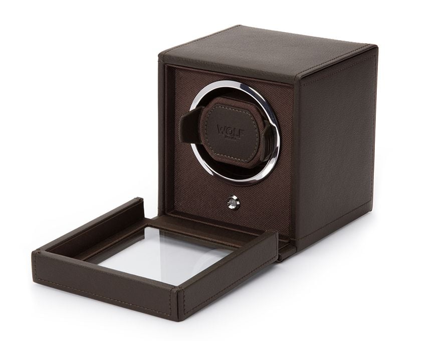 Cub Brown Single Watch Winder With Cover