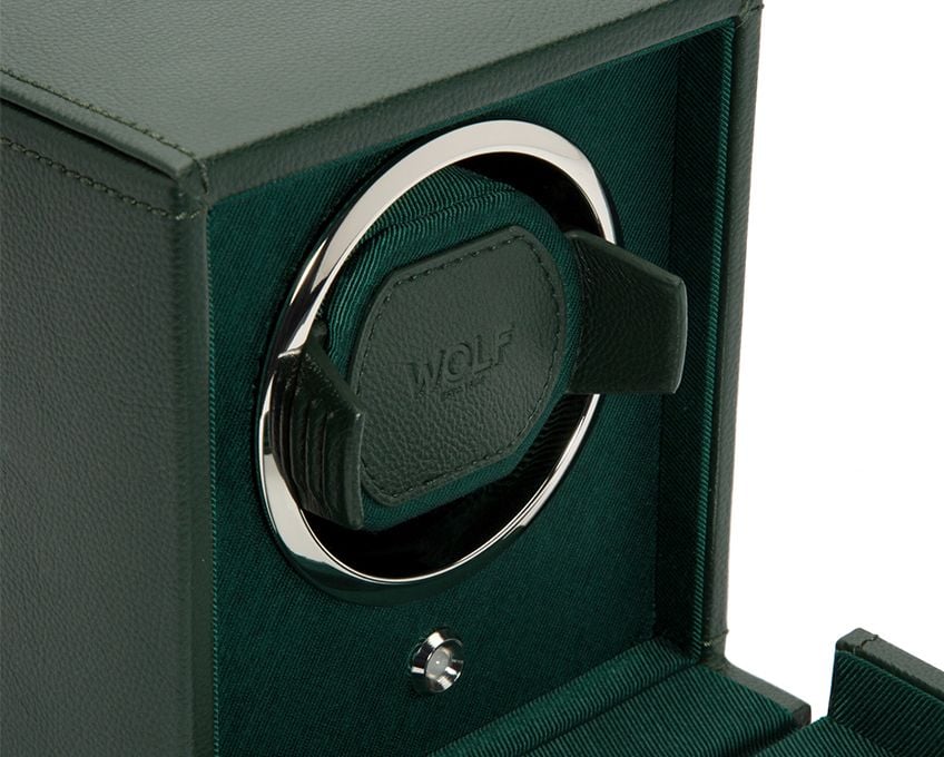 Cub Green Single Watch Winder With Cover