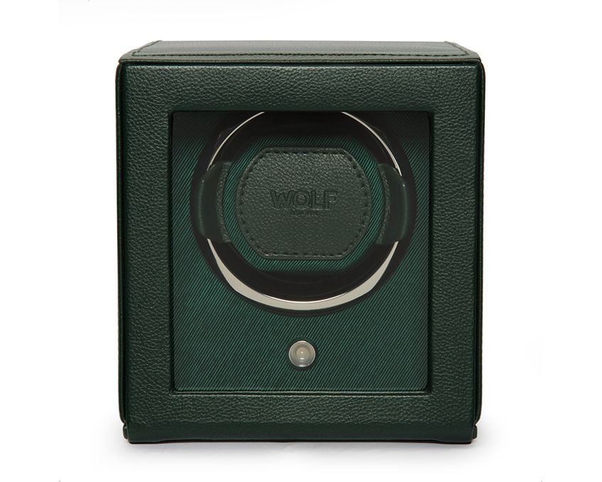Wolf 1834 Cub Green Single Watch Winder With Cover