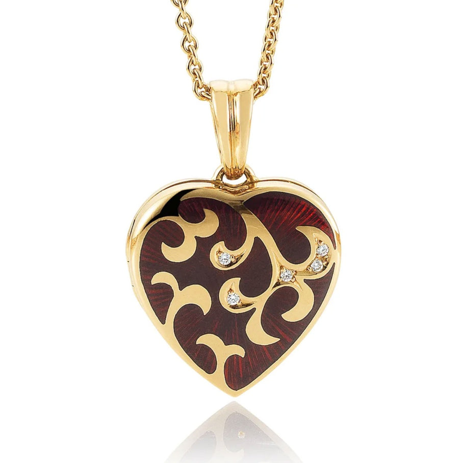 Victor Mayer Hallmark Diamond Heart Locket Necklace