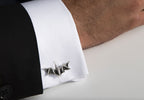 "Dare To Be Bold" Diamond Acrobat Cufflinks in 18kt White Gold