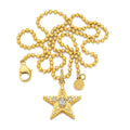 Buddha Mama Diamond Star Locket Pendant Necklace in 20kt Yellow Gold