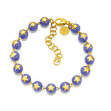 20kt Yellow Gold Periwinkle & Gold Star Beaded Bracelet