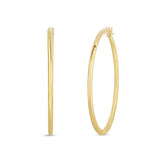 Roberto Coin “Perfect Gold Hoops” Women's Hoop Earrings 18kt Yellow Gold