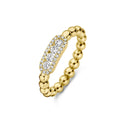 Hulchi Belluni "Sparkling" Ring in 18kt Yellow Gold with Diamonds