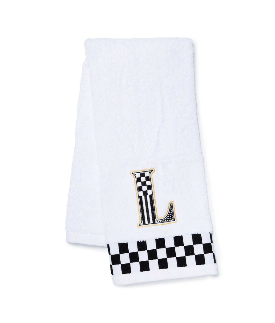 MacKenzie-Childs Monogram "L" Check Hand Towel