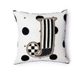 MacKenzie-Childs Monogram "J" Beaded Throw Pillow