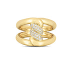 "Cialoma" 18kt Yellow Gold Diamond Knot Ring