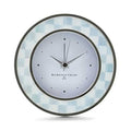 MacKenzie-Childs Sterling Check Silver Plated Round Desk Clock