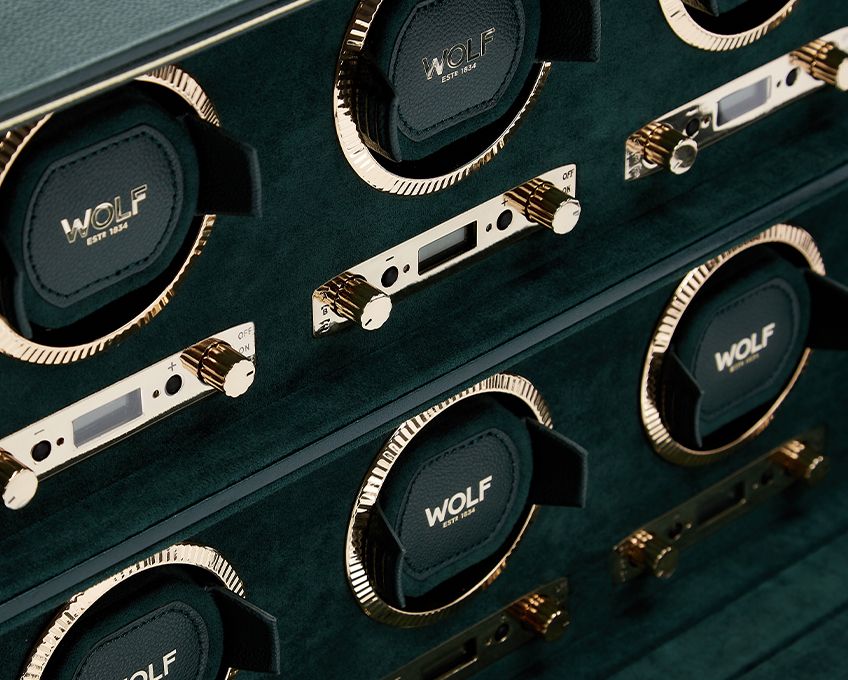 British Racing Green 6 Module Watch Winder