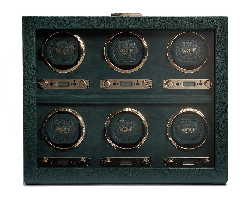 Wolf 1834 British Racing Green 6 Module Watch Winder