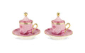 Richard Ginori 1735 "Oriente Italiano" Porpora Coffee Set For Two