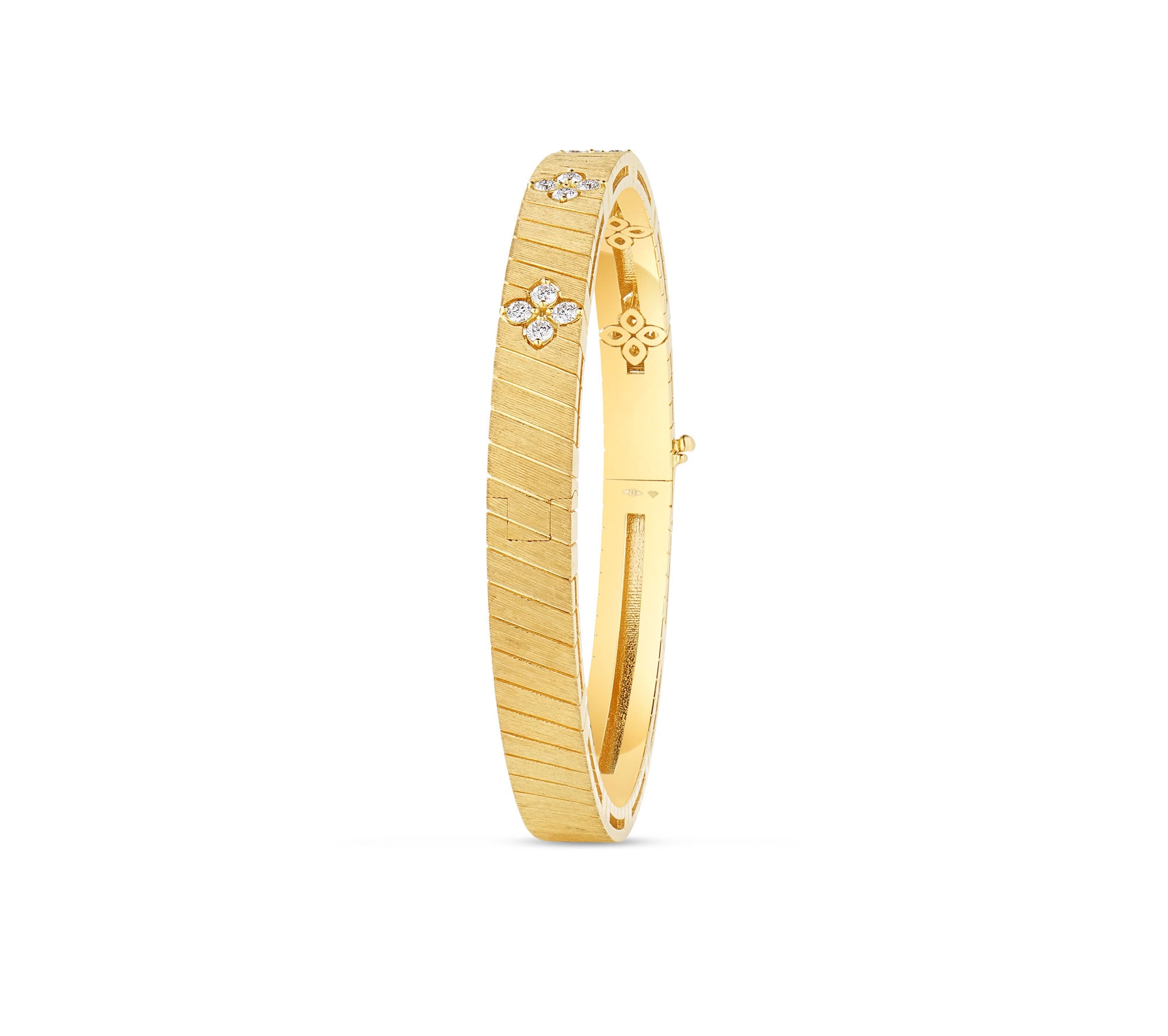 “Love In Verona" 18kt Yellow Gold Diamond Bangle Bracelet