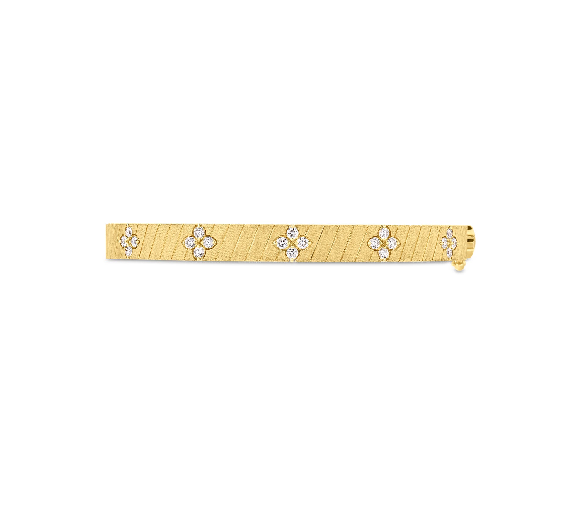 “Love In Verona" 18kt Yellow Gold Diamond Bangle Bracelet