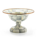 Mackenzie-Childs Sterling Check Enamel Compote - Small