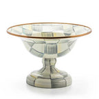 Mackenzie-Childs Sterling Check Enamel Compote - Small