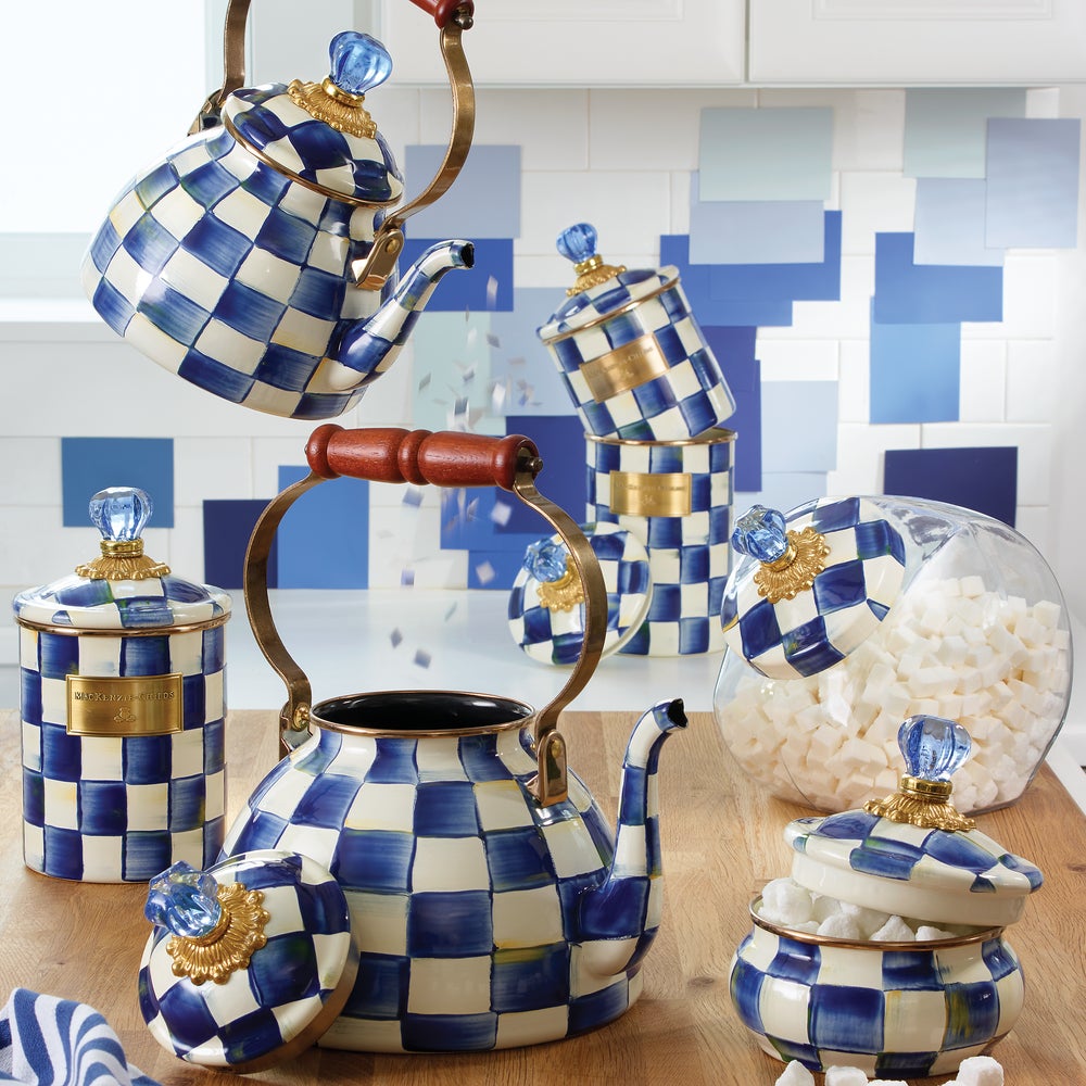 Royal Check Tea Kettle -  2 Quart