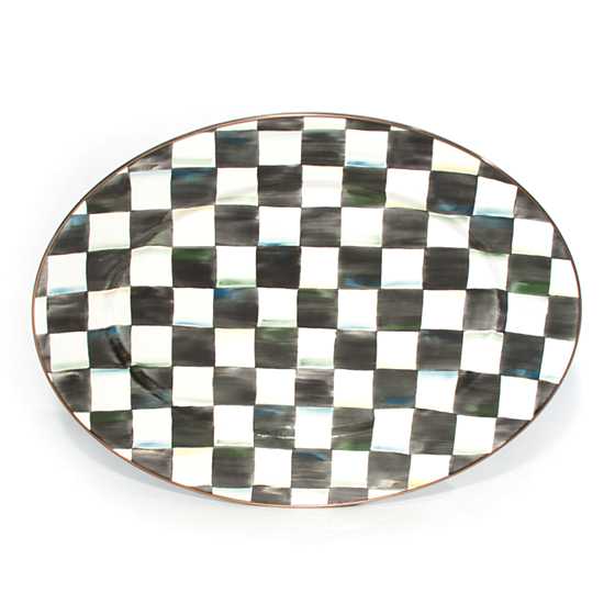 MacKenzie-Childs Courtly Check Medium Oval Platter