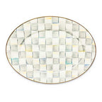Mackenzie-Childs Sterling Check Enamel Oval Platter - Medium