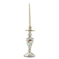 MacKenzie-Childs Sterling Check Enamel Candlestick - Medium
