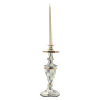 MacKenzie-Childs Sterling Check Enamel Candlestick - Medium