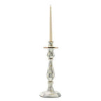 MacKenzie-Childs Sterling Check Enamel Candlestick - Large