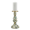 MacKenzie-Childs Sterling Check Enamel Pillar Candlestick - Large