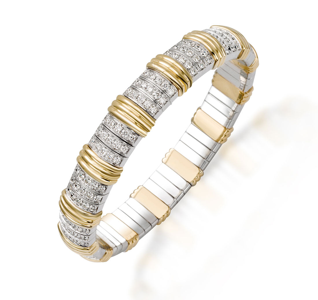 Picchiotti Xpandable ™ 18kt White and Yellow Gold Diamond Bracelet