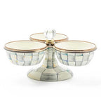 MacKenzie-Childs Sterling Check Enamel Triplicity