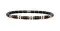 Roberto Demeglio "Carbonio" Carbon Fiber, Ceramic and 5 Station Black Diamond Bracelet (L)