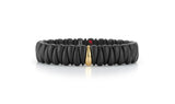"Artiglio" Satin Black Ceramic & Diamond 18kt Yellow Gold Stretch Bracelet