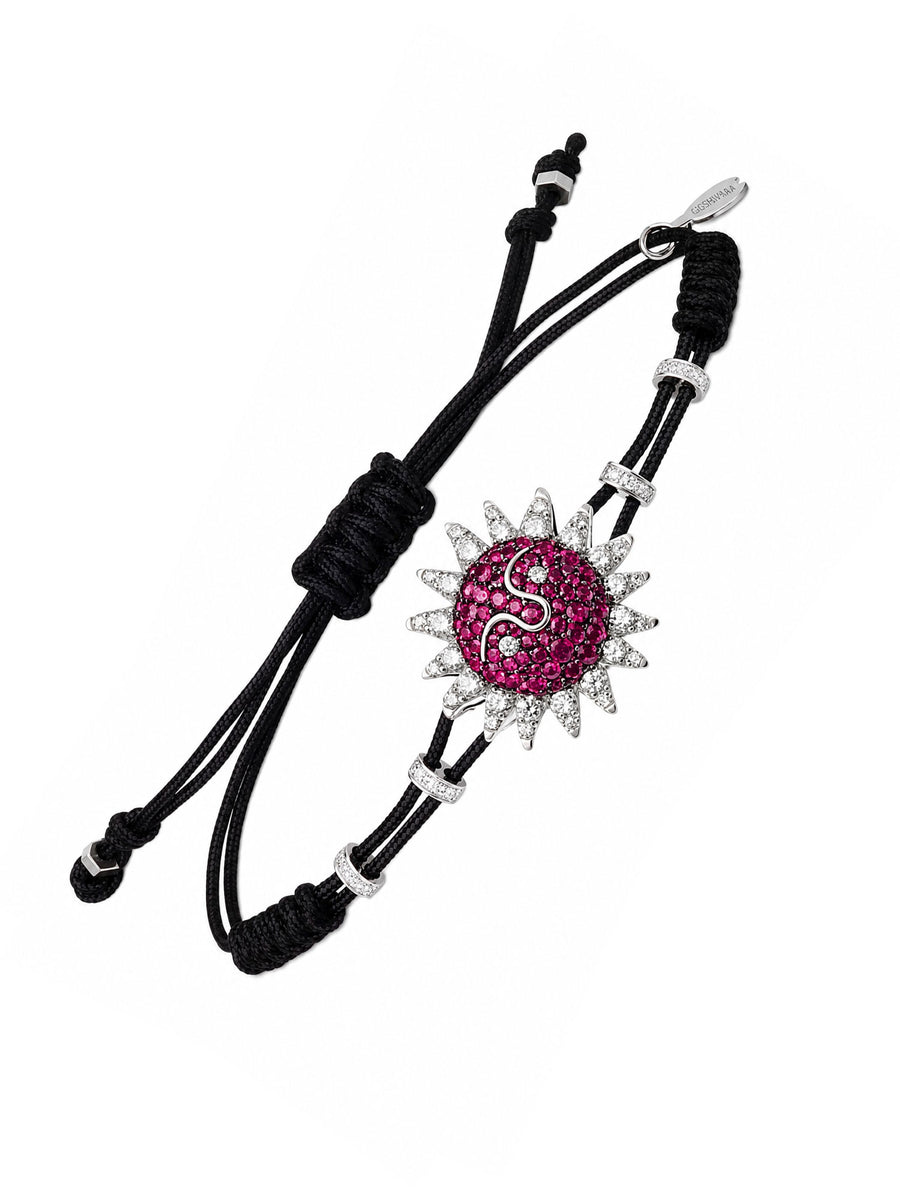 Diamond & Ruby Sun Bracelet
