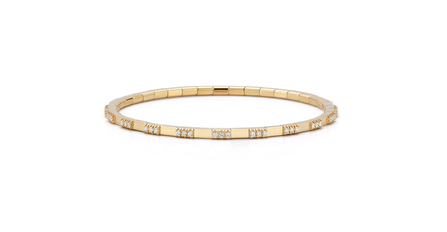 "Extensible" 18kt Yellow Gold Diamond Stretch Bracelet