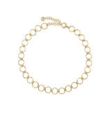 18kt Yellow Gold Round Link Chain Necklace