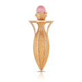Pink Pearl & Diamond Pendant in 18kt Yellow Gold