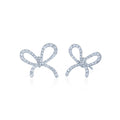 Bow Earrings with Diamonds