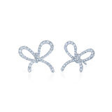 Bow Earrings with Diamonds