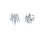 Five-Row Huggie Earrings with Diamonds