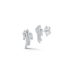 “Thoby” 18kt White Gold Diamond Small Spiral Earrings