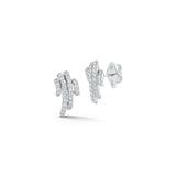 “Thoby” 18kt White Gold Diamond Small Spiral Earrings