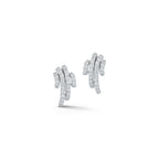 “Thoby” 18kt White Gold Diamond Small Spiral Earrings