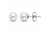 5-5.5MM Pearl Stud Earrings in 14kt White Gold