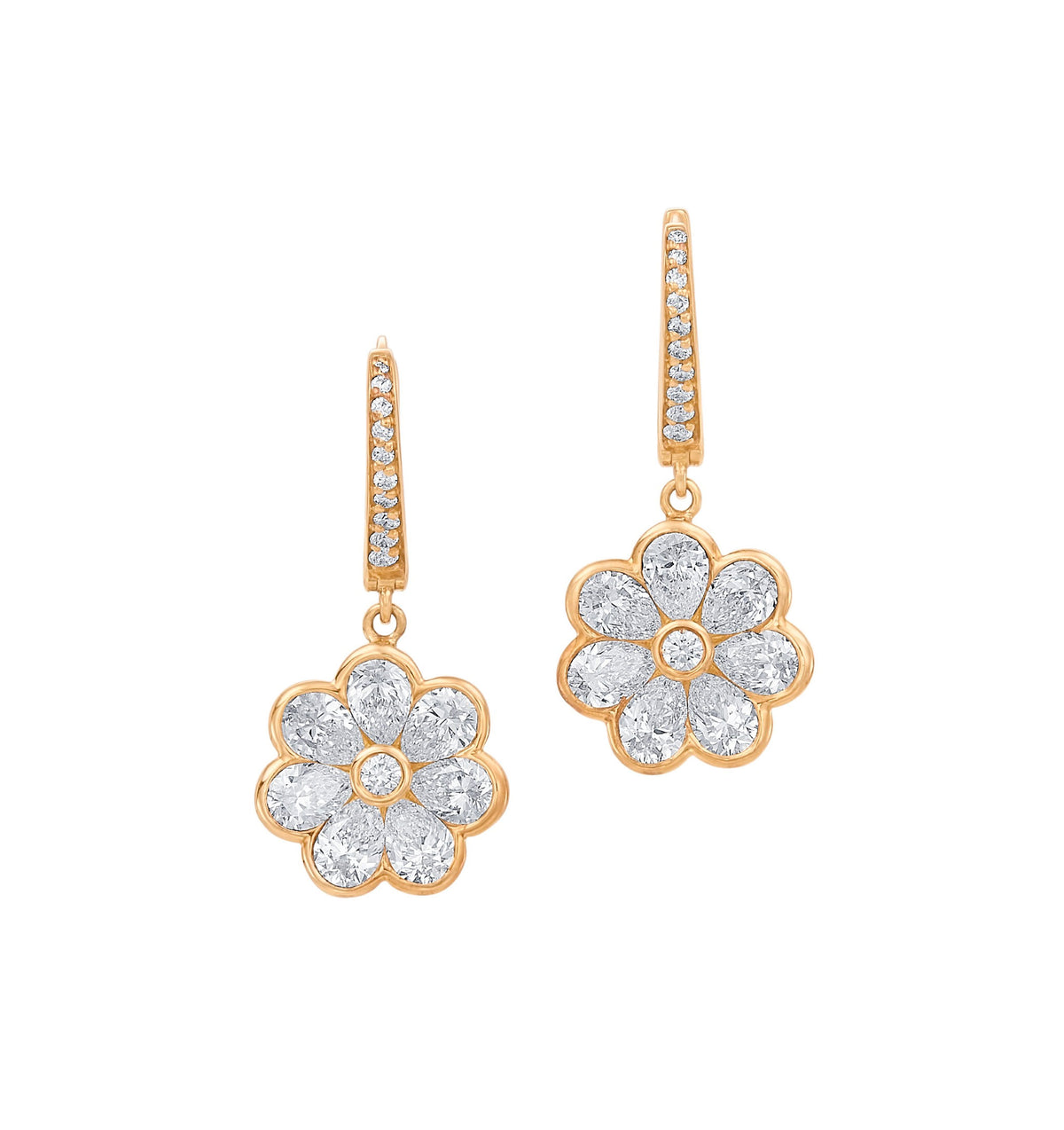 Diamond Fleur Moonlight Earrings