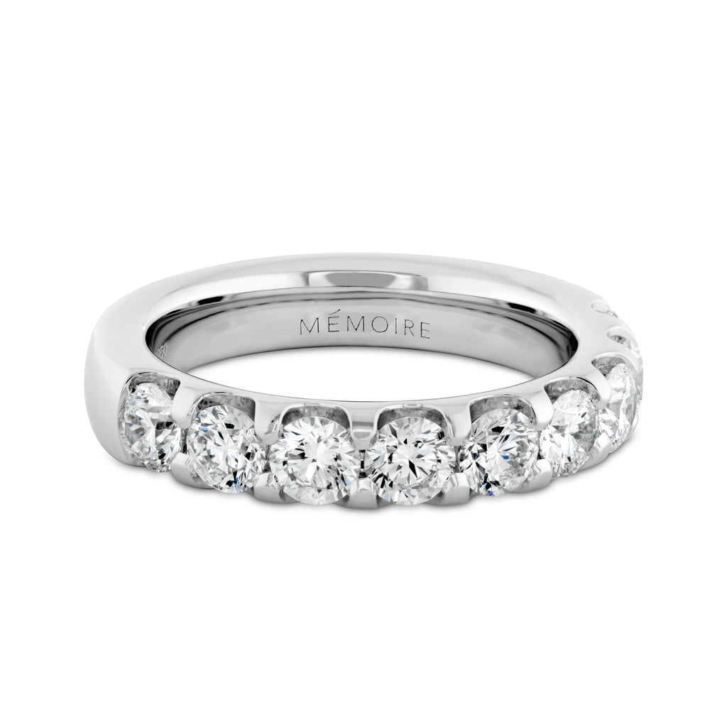 "Odessa" Platinum Half Round Diamond Band